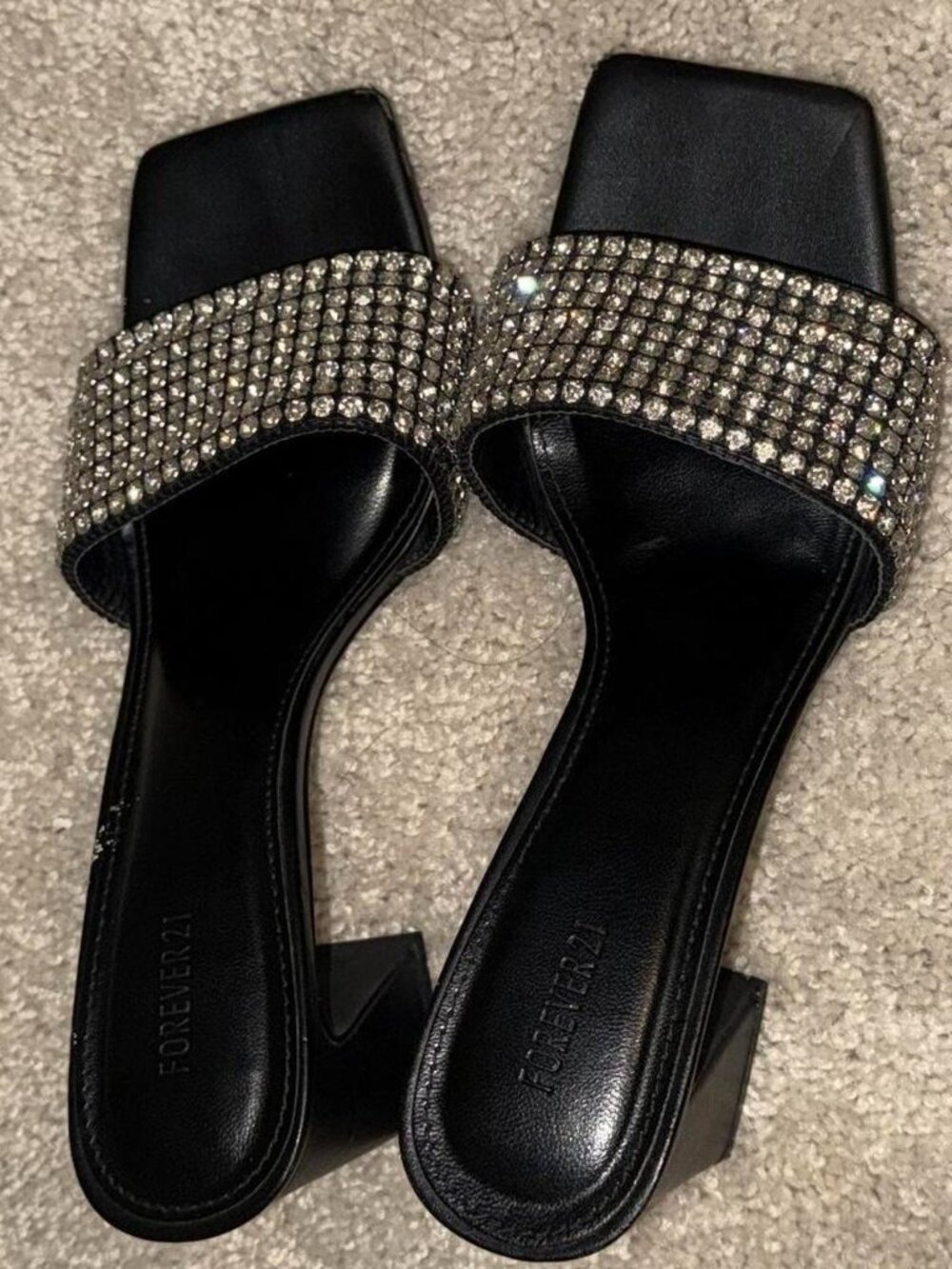 Forever 21 Women's Black Mules